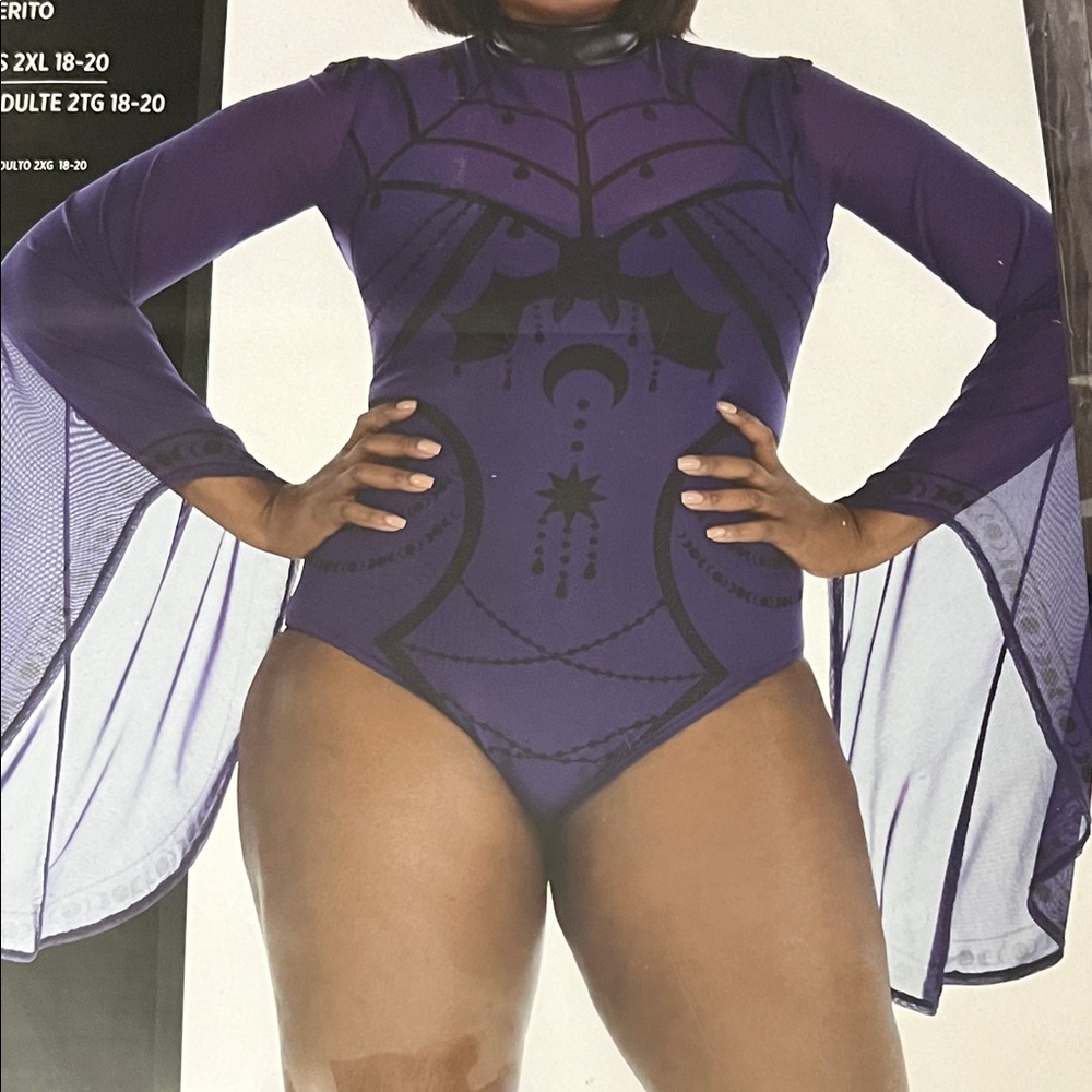 Purple Bodysuit with Black Accents